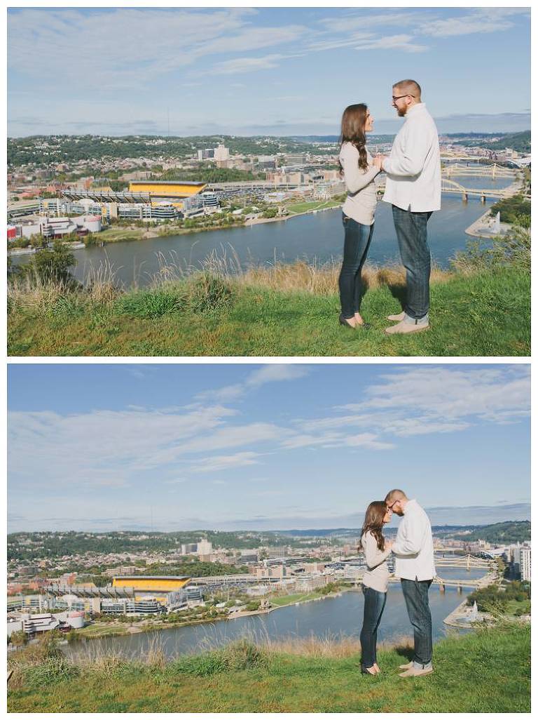 Pittsburgh engagement photo Mt. Washington